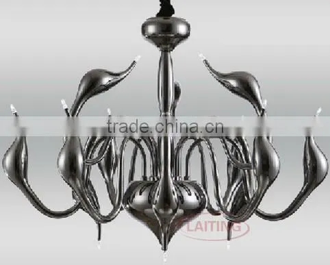 Gold Luxuxry Swan Iron Chandelier for Hotels photo-5