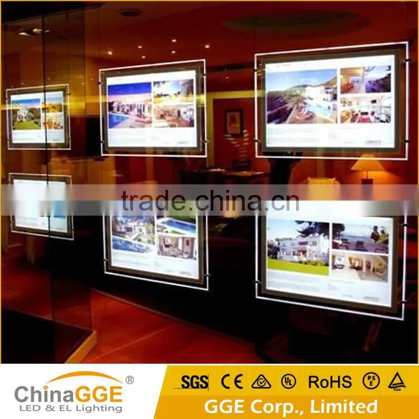 Slim Backlight LED Frame Acrylic Light Panel Real Estate Agents Window Display photo-3