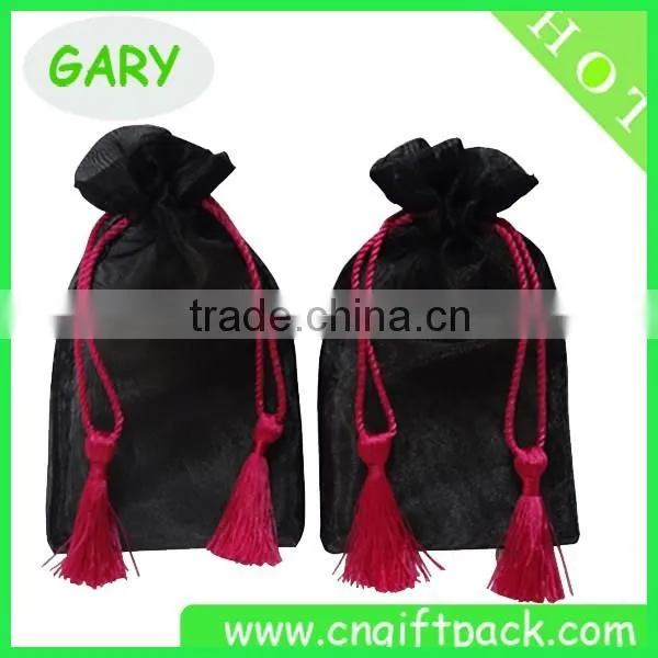 Black Organza Bag for Virgin Human Hair Extension Packaging photo-4