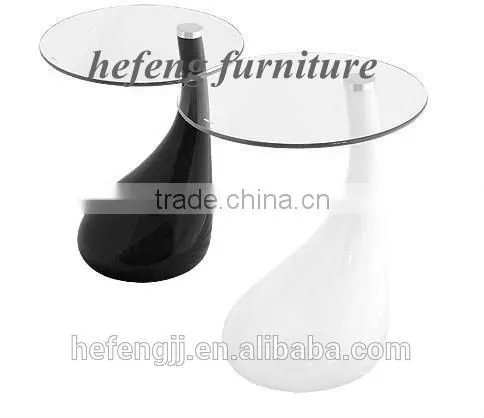 Cheap Glass Top Teardrop Side Coffee Table photo-2