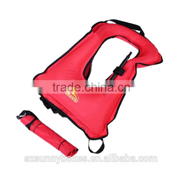 Eco-friendly Polyester Swimming Buoyancy Jacket Air Inflatable Donut Vest photo-6