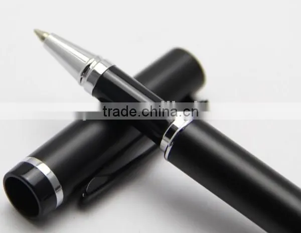 Black Silver Ring Roller Metal Pen photo-3