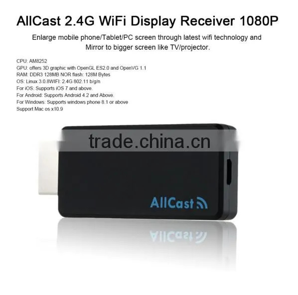 Miracast TV Stick Worldwide Allcast Wifi Display Adapter HDMI 1080P TV Dongle photo-5