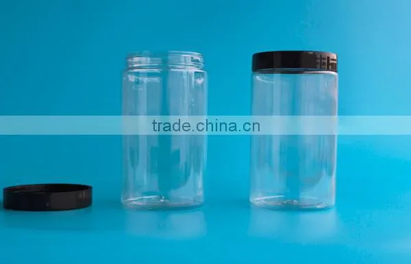 China Wholesale 12 oz 360 ml Clear Cylinder Wide Mouth Plastic PET Cream Jars photo-4