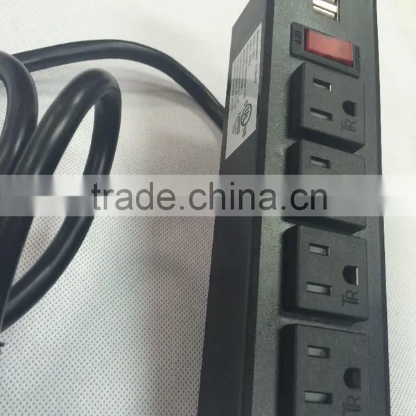 American 4-outlet With Switch&2USB Power Socket photo-2