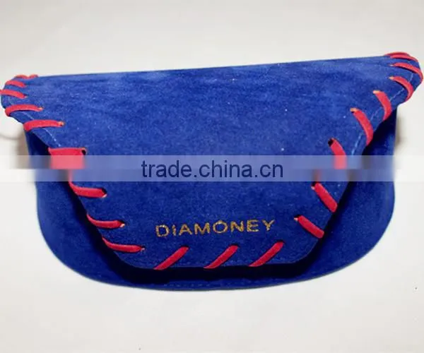 Eco-friendly Custom Fashion Suede Button Pouch photo-3