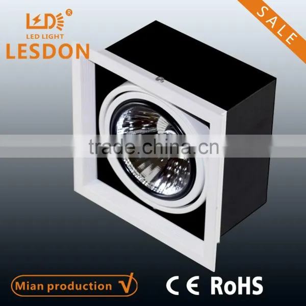 Hot!!! 2x25W Square COB Recessed Led Grille Downlight Directional Adjustable Led Lights