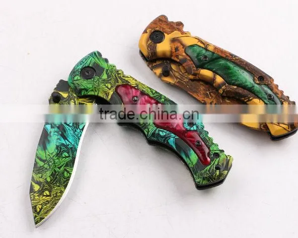 OEM 440 Stainless Steel Blade Blanks Cool Camouflage Knife photo-4