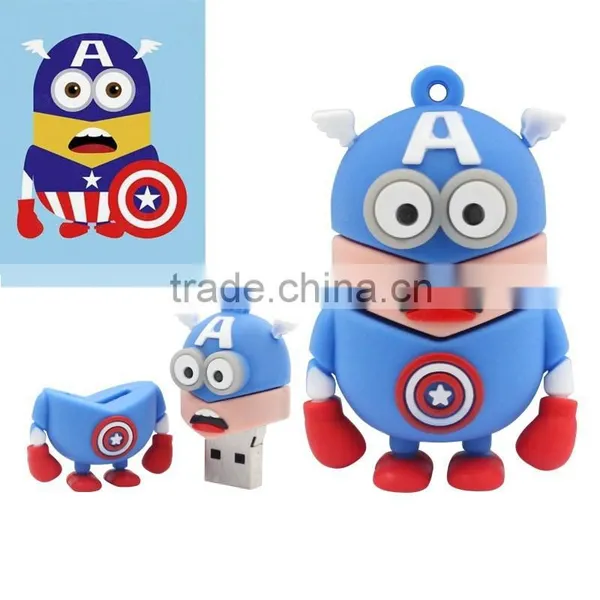 Popular Cartoon Super Heroes Series Usb Flash Drive Custom Pendrive,Wholesale Full Capacity Minions Memory Stick photo-4