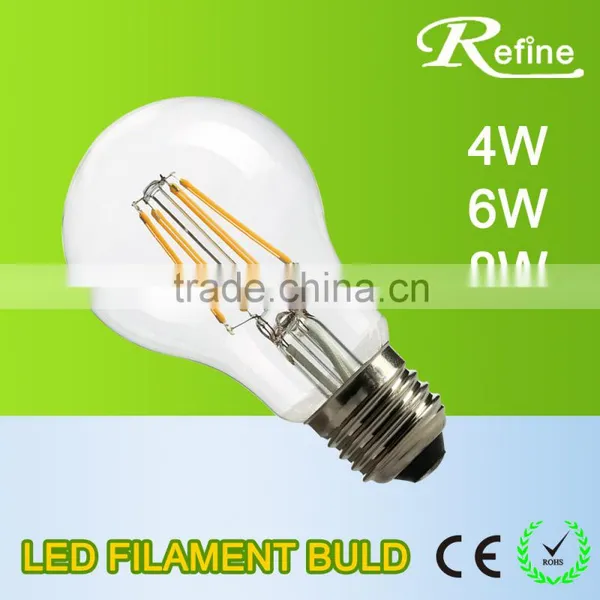 2016 Hot AC170-265V 4W A60 Dimmable Clear Glass Filament LED Bulb photo-3