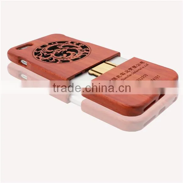 Cutomerized Logo Dragon Circle Engrave Wood Phone Case TWO PARTS for Iphone 5/5s/6/6/6+ photo-6