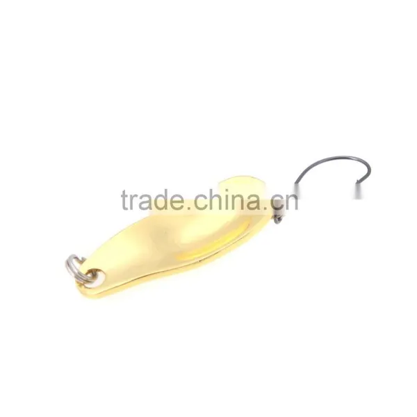 2.8cm/2.5g Fishing Spoon Lure Sequin Paillette Metal Hard Bait Hook Tackle Gold