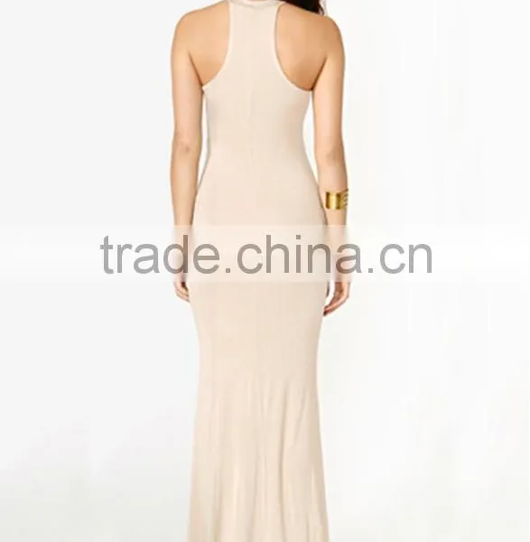 Plain Dye Slim Fit Elegant I Shape off Shoulder Long Evening Dress photo-3
