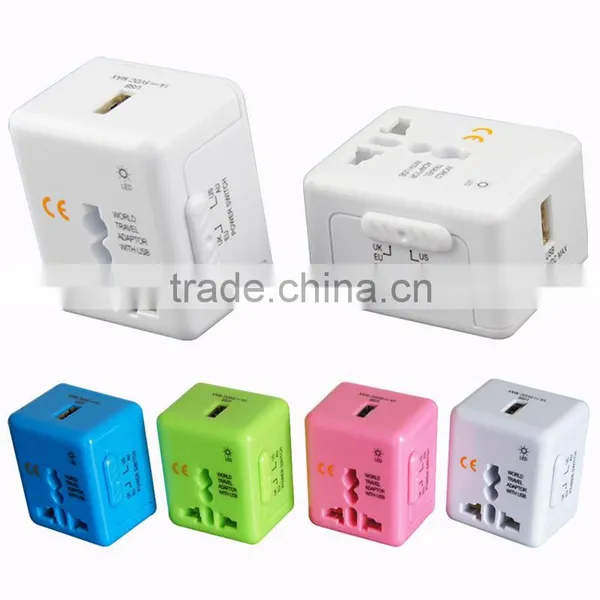 Smart Appearance Mini Universal 1 Usb Travel Adapter With LED Light photo-5