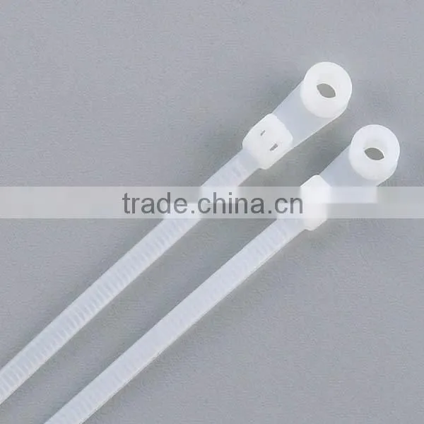 Powerfull Nylon 66 Black & White Mountable Head Cable Wire Tie photo-6