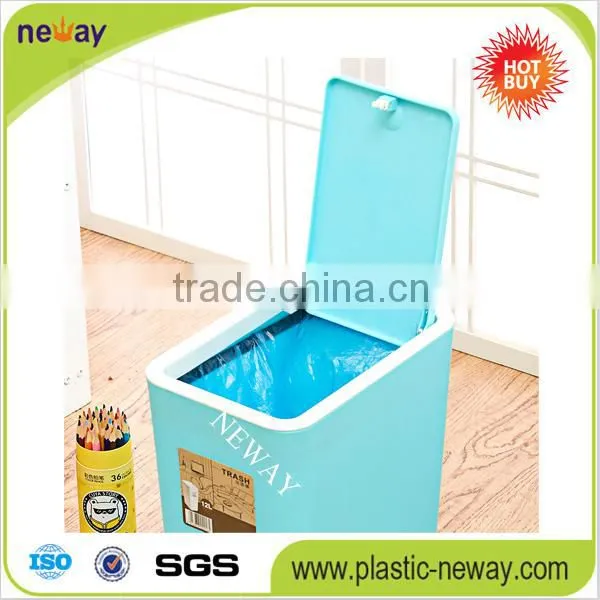 Colorful Push Type Plastic Waste Bin photo-4