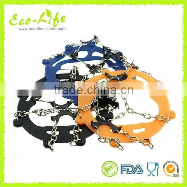Hot Snow Ice Climbing Anti-slip Spikes Grips Crampon, 8 Cleats Shoes Cover photo-6