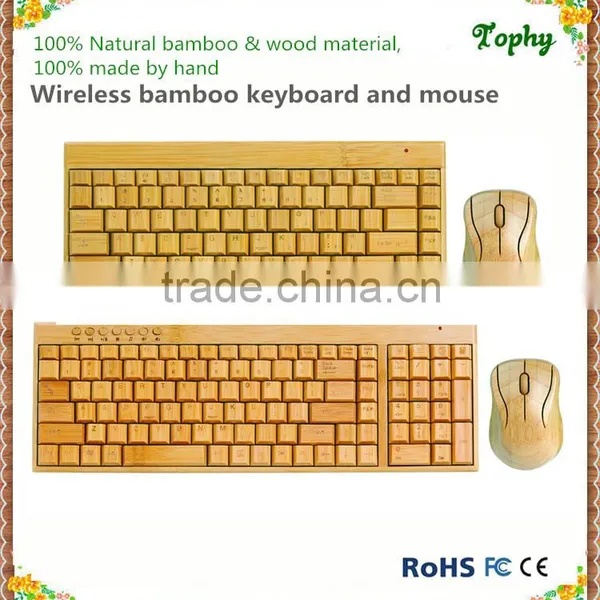 2.4GHz Wireless Bamboo Keyboard and Mouse Waterproof Keyboard+ Wireless Mouse photo-6