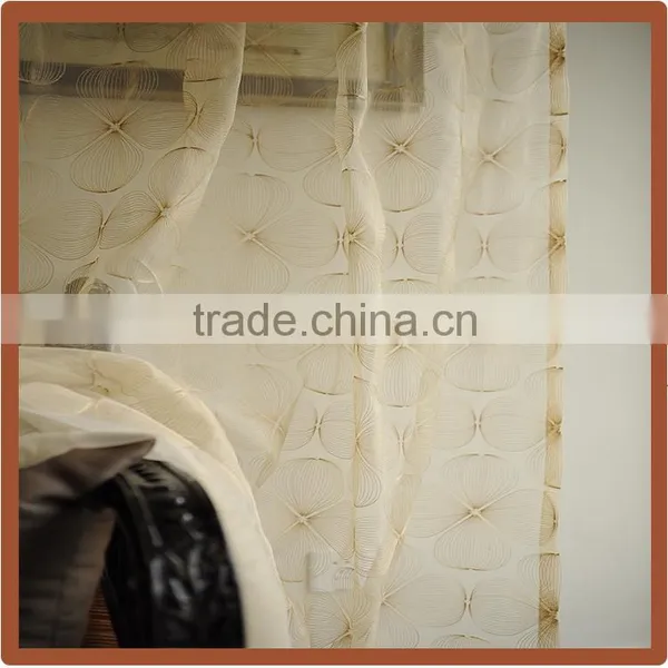 Hot Sale! Embroidered Organza Window Curtain Sheer photo-2