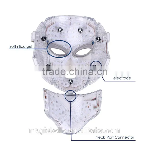 CE Certificated 7 Color LED Wrinkle Removal Acne Treatmen Facial Mask Microcurrent Masks for Anti-aging Skin Rejuvenation photo-4