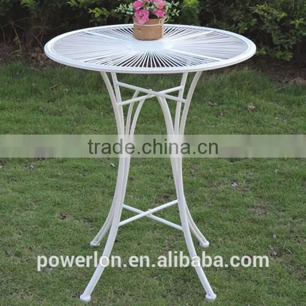 Power Coated Anti-White KD Metal Round Coffee Table photo-5