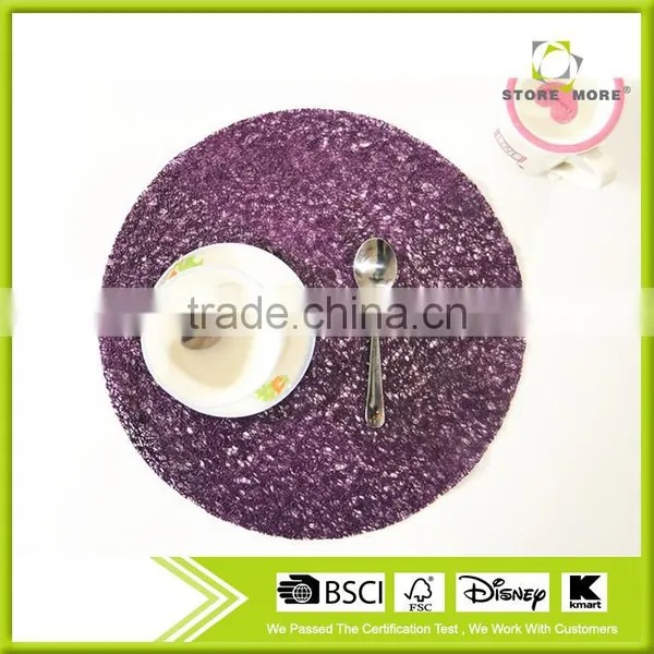 Round PVC Woven, Indoor/Outdoor Placemat, Set of 12, Many Colors photo-4