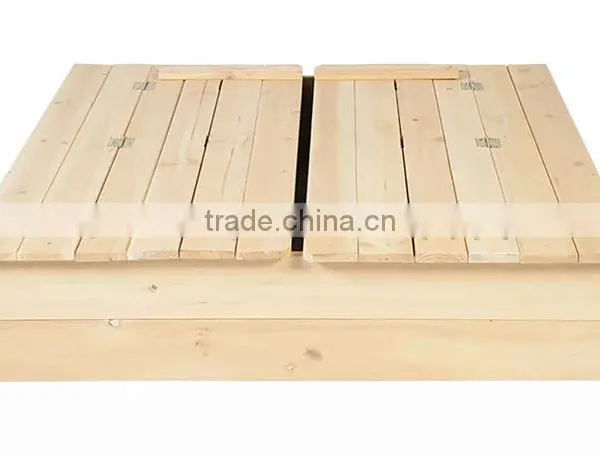 Strongbox Square Wooden Sandpit for Children photo-4