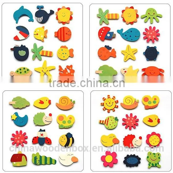 Fashion Wooden Decoration Cartoon Stickers photo-3