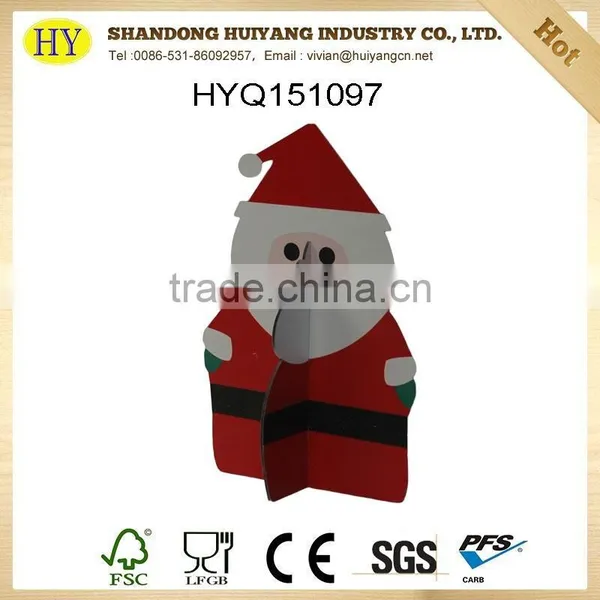 Table Top Laser Cut Wooden Santa Claus Christmas Decoration photo-2