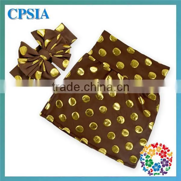 Stylish Girl Black Gold Polka Dot Ballet Wrap Cute Skirts For Kids photo-4
