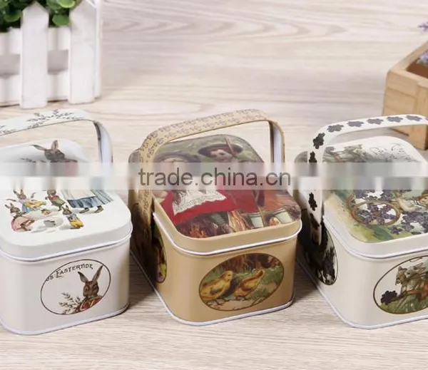 Canisters Wholesale Washing Products Tin Cans Handle Tin Box photo-2