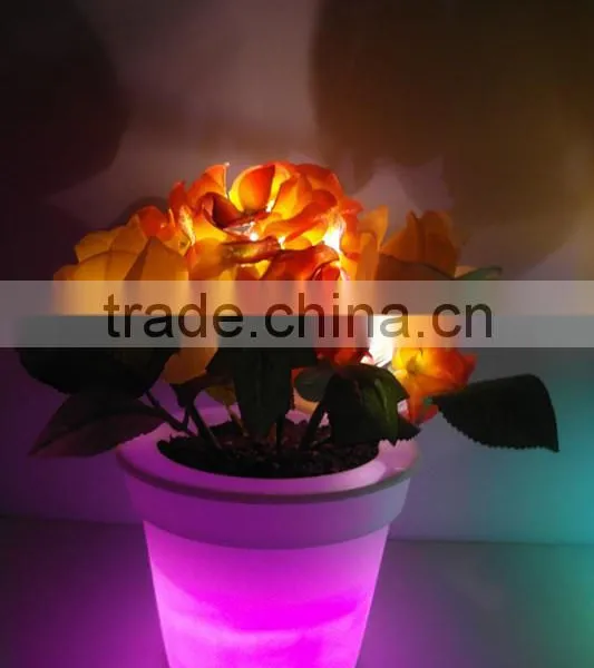 RBG Color Changing Plastic PE LED Flower Pot Home/garden Decorations photo-2