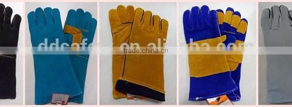 DDSAFETY Hot Sale Cheapest Red Cow Split Welding Gloves photo-3