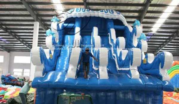 Manufacture Bouncy Inflatable Slide on Water photo-2