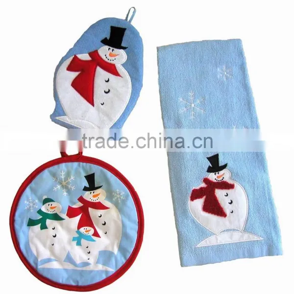 Christmas Gifts Kichen Textlie Sets Apron Sets Oven Glove Sets Tea Towel Sets photo-6