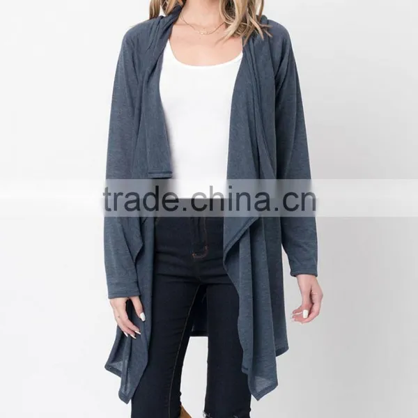 Soft Touch Stretch Fabric Classic Long Muslim Cardigan Fashion Navy Dusty Style Knitwear Cardigan Manufacturers photo-2