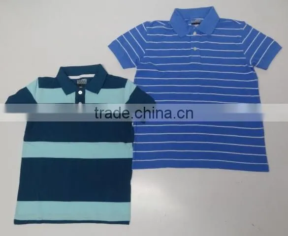Boys Smart Collar Tees in Interesting Stripes photo-2