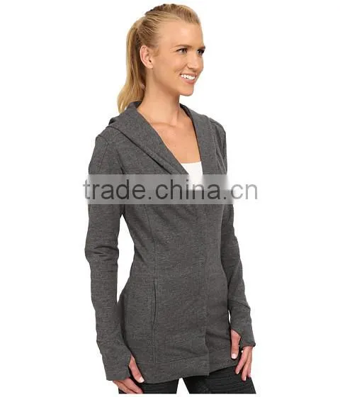 OEM Service is Provide Women 2/3 Botton Coat Fleece Fabric With Two Side Pocket Made in China photo-3