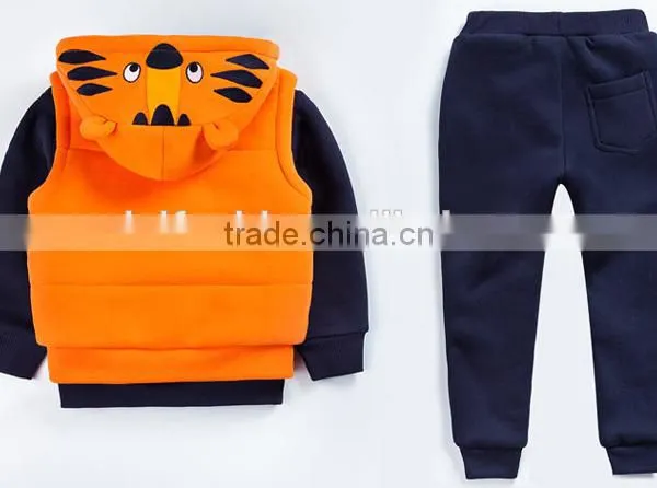 Custom Modern Fashion Boys Kids Wear/3pcs Sets Winter Warm Thick Children Garments photo-2