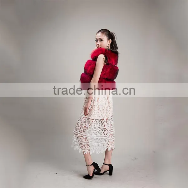 Myfur 2016 Fashion Women Popular Natural Winter Real Raccoon Fur Waistcoat and Vest photo-3