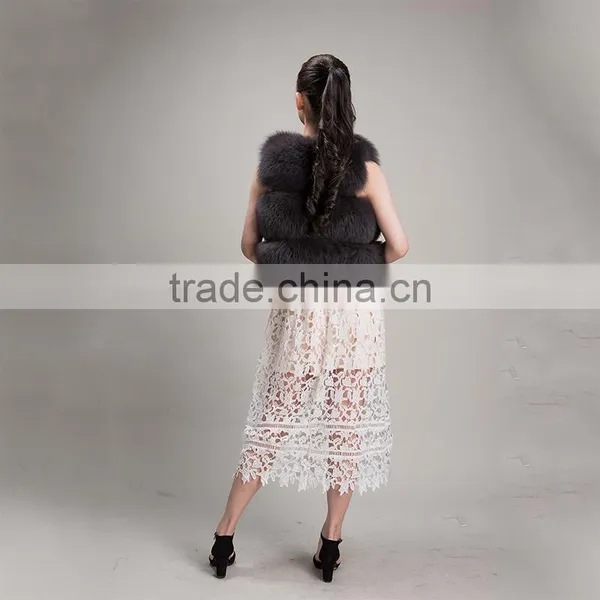 Myfur 2016 New Fashion Sleeveless Outerwear Lady Winter Real Fox Fur Vest Women photo-4