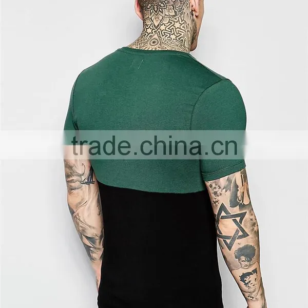 2017 Latest Design Guangzhou Shandao OEM 180g 100% Cotton Men's Fashion O-Neck Short Sleeve Color BlockT Shirts Manufacturers Ch photo-3