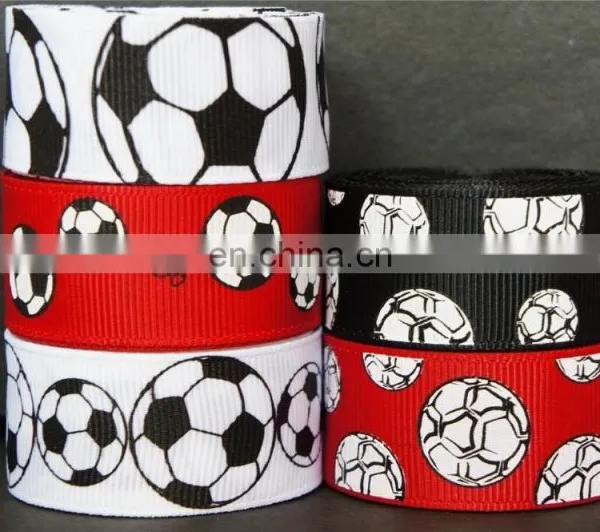 7/8'' Soccer Grosgrain Ribbon Craft/Bow/Headband