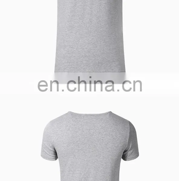 Men's Custom Logo Screen Printing T-shirts Round Neck Fitness Gym T Shirt photo-3