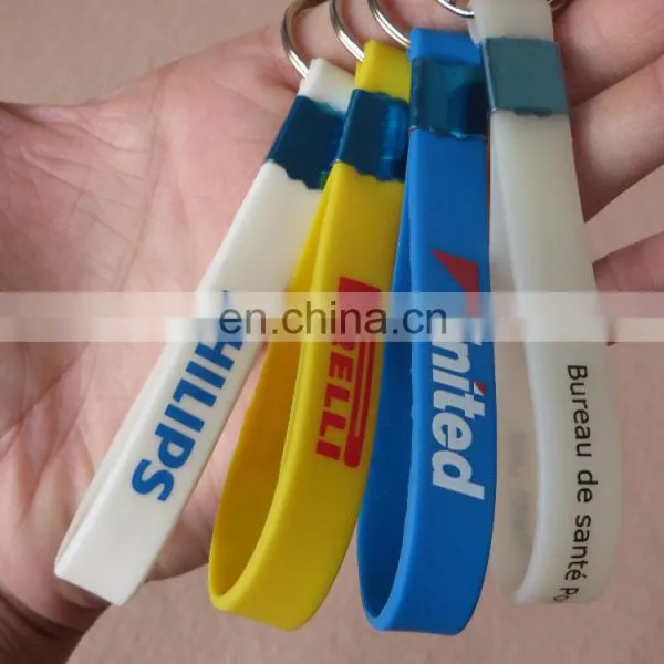 High Quality Custom Logo Embossed Silicone Key Rings for Sale photo-6