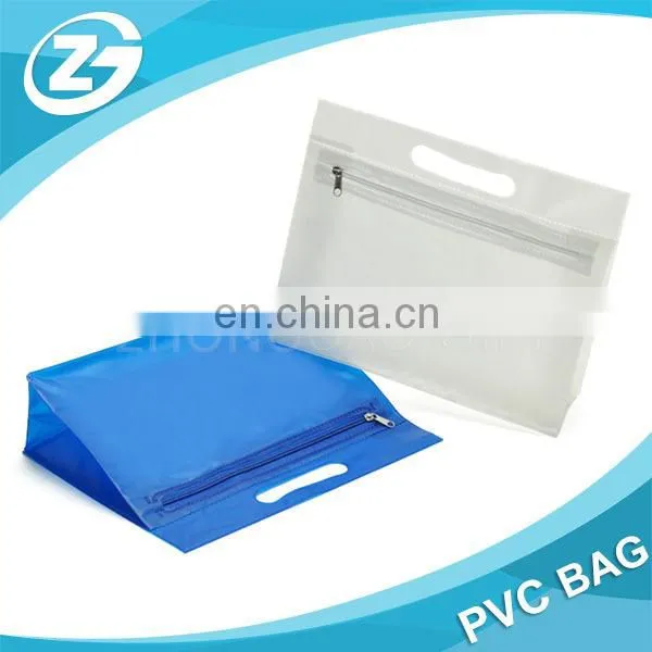 Custom Zipper Closure Die-cut Handle Cosmetic PVC Bag photo-2