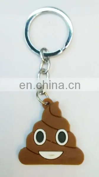 Soft PVC Emoji Keychain Poo Keychain Devil Keychain photo-2