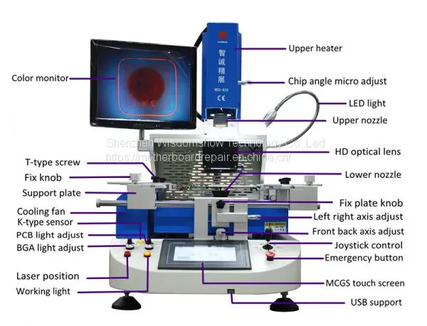Hot selling Semi-auto WDS-620 hard disk repair tools with optical alignment