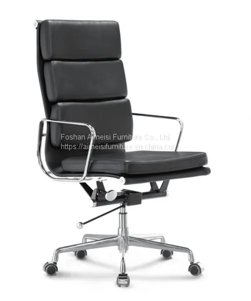 Modern High Back Italian Genuine Leather Executive Office Chairs photo-2