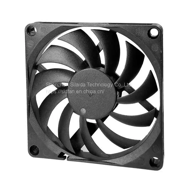8010 8cm 80mm Slim Fan Double Ball Bearing 12V dc Axial Cooling Fan photo-2